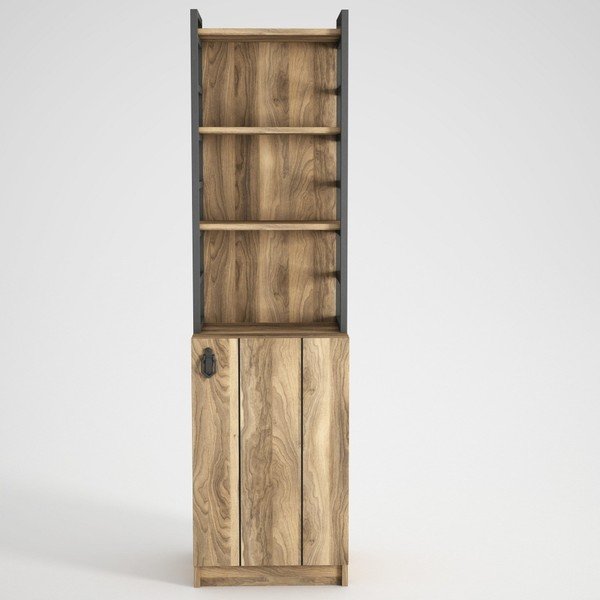 Libreria con mobile in noce decor Lost - Tera Home-image-2