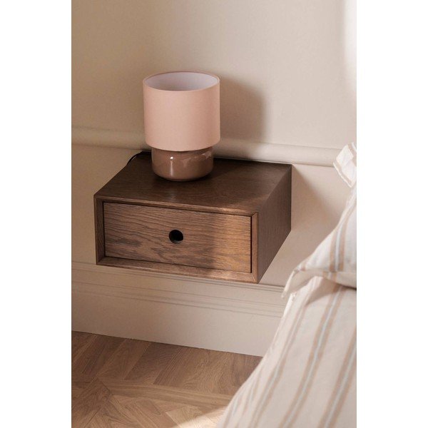 Comodino colore naturale scuro con effetto noce da parete Time – Ellos Home-image-1
