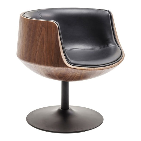 Poltrona marrone-nera Club 54 - Kare Design