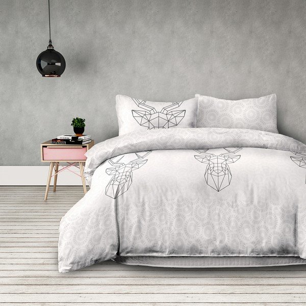Biancheria da letto in flanella per letto matrimoniale Il mio amico cervo, 160 x 200 cm - AmeliaHome-image-1