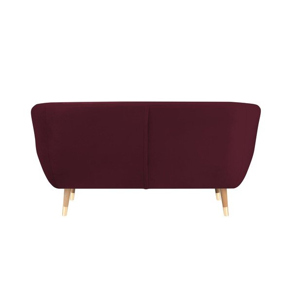 Divano Benito in velluto bordeaux, 158 cm - Mazzini Sofas-image-3