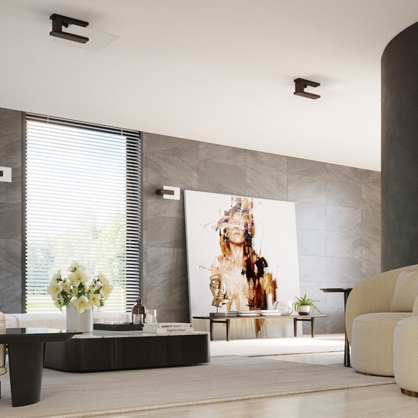 Lampada da soffitto marrone scuro con paralume in vetro 40x47,5 cm Parola - Sollux-image-3