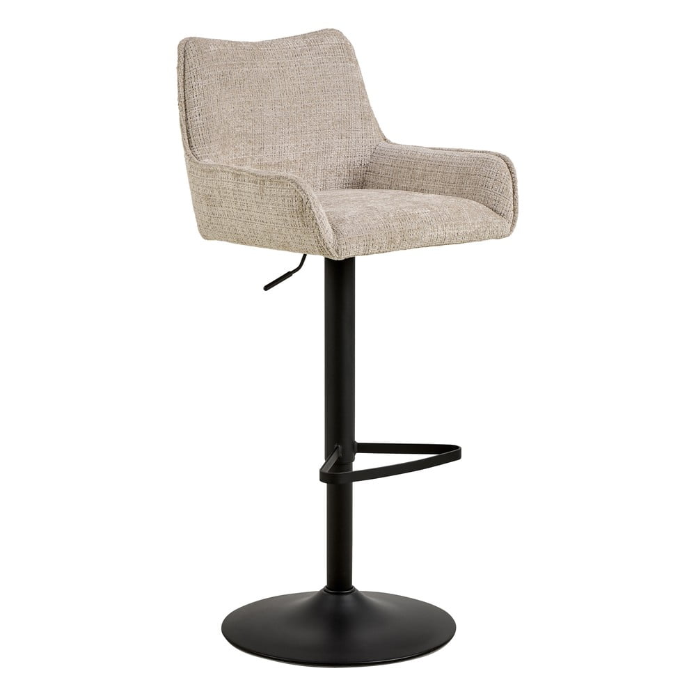 Sgabello da bar beige con altezza regolabile/con braccioli (altezza della seduta 85 cm) Eddie – Actona | Sedie da bar