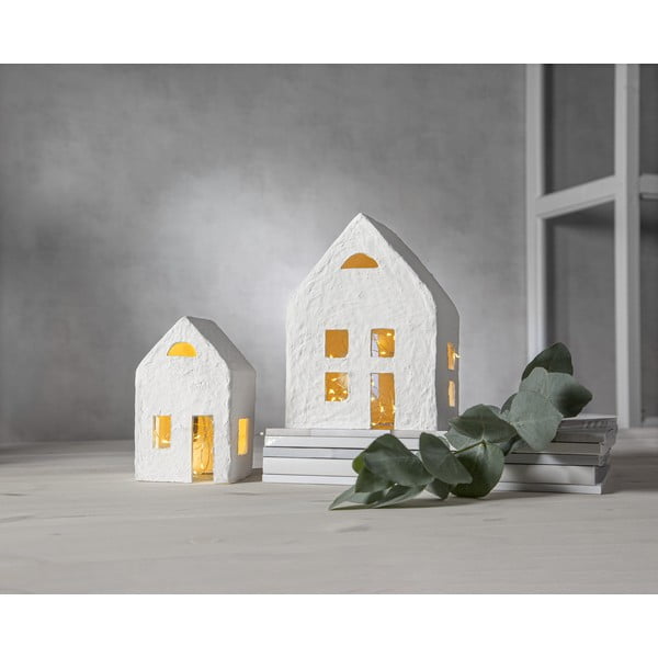 Decorazione luminosa natalizia bianca 2 pezzi Plain - Star Trading-image-1