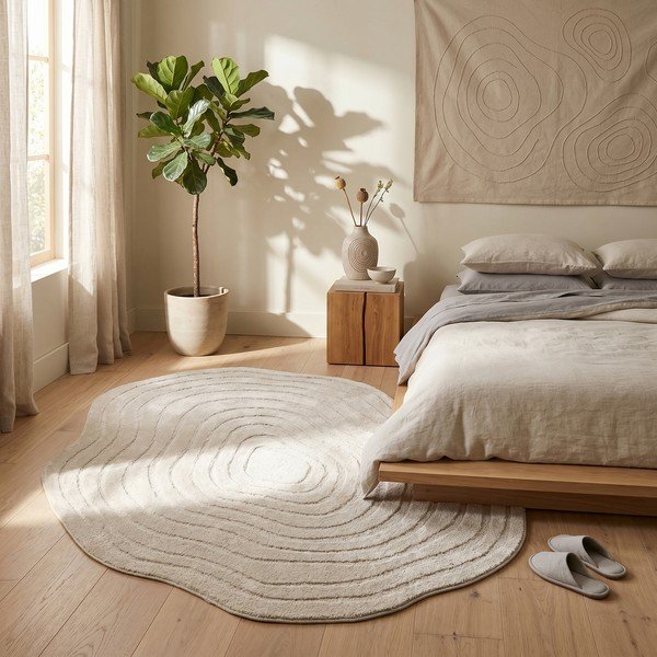 Tappeto beige 160x230 cm Pebble - ESTE-image-4