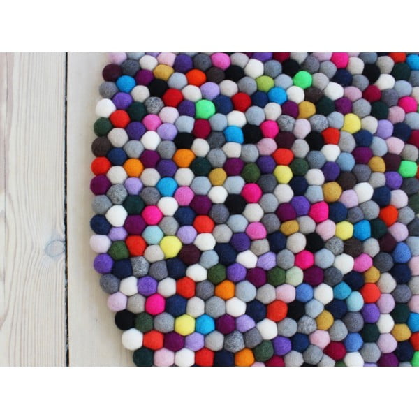 Tappeto in lana Multi Pang, ⌀ 120 cm Ball Rugs - Wooldot