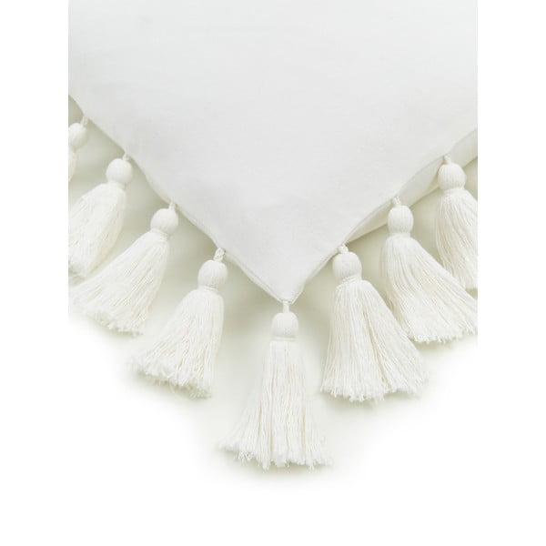 Federa decorativa in cotone bianco, 40 x 40 cm Shylo - Westwing Collection-image-1