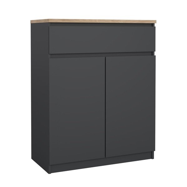 Credenza grigio scuro 80x100x40 cm Naia – Tvilum