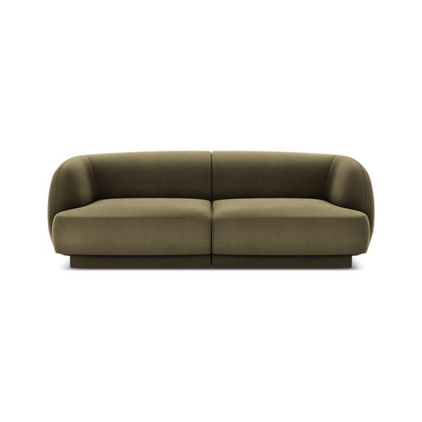 Divano in velluto verde 184 cm Miley - Micadoni Home