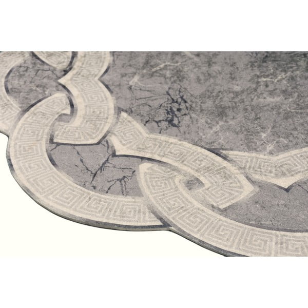 Tappeto rotondo grigio ø 100 cm - Vitaus-image-2