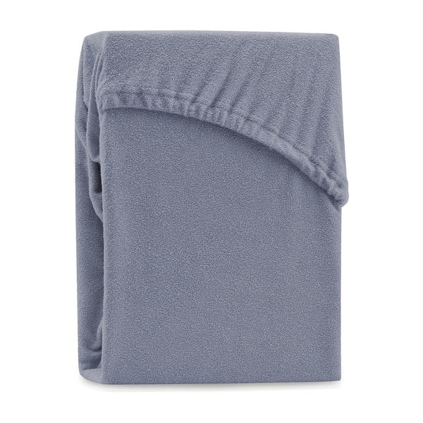 Lenzuolo con angoli grigio in terry 180x200 cm Ruby – Restilo-image-2