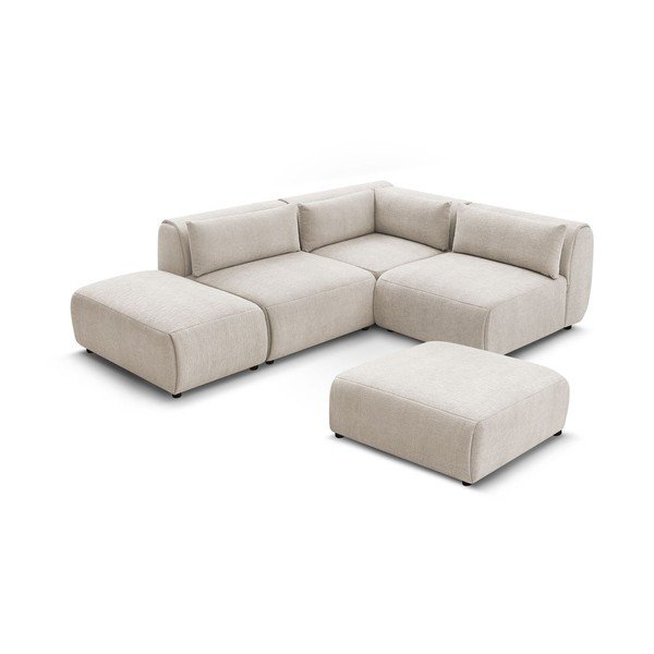 Divano angolare beige (variabile) Jeanne - Bobochic Paris-image-3