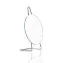 A-Mirror Specchio cosmetico da tavolo in acciaio grigio morbido, ø 31 cm - Zone