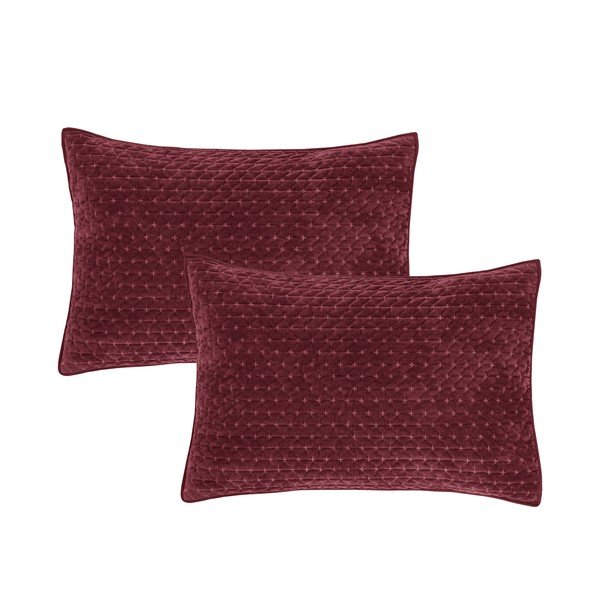 Federe decorative in set in velluto 2 pz 50x75 cm Attica Velvet – Bianca