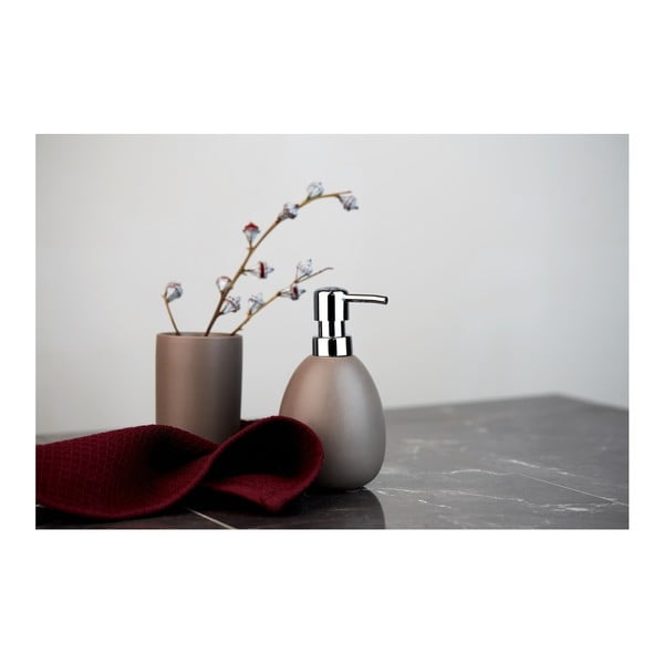 Tazza in ceramica marrone per spazzolini da denti Polaris - Wenko-image-1