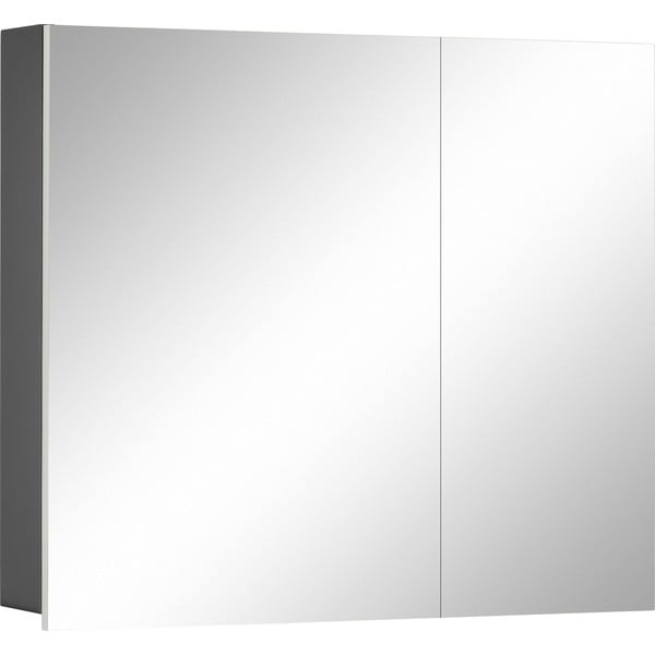 Mobile da bagno a parete grigio con specchio , 80 x 70 cm Wisla - Støraa
