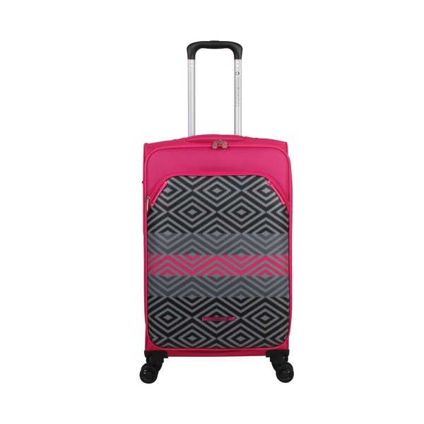 Set di 3 bagagli in magenta su 4 ruote Lulucastagnette Peruana - LULUCASTAGNETTE-image-4