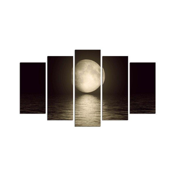 Pittura murale in più parti Luna sul fiume - Wallity