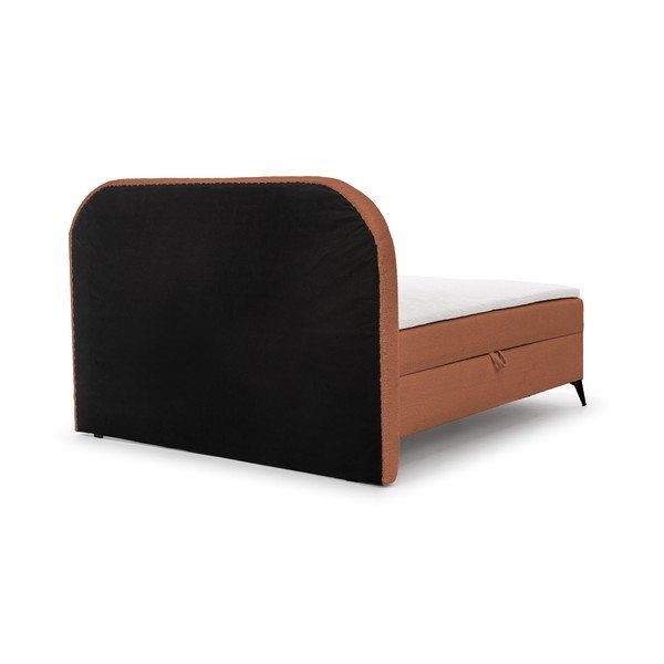 Letto boxspring arancione con contenitore 180x200 cm Ornes – Ropez-image-4