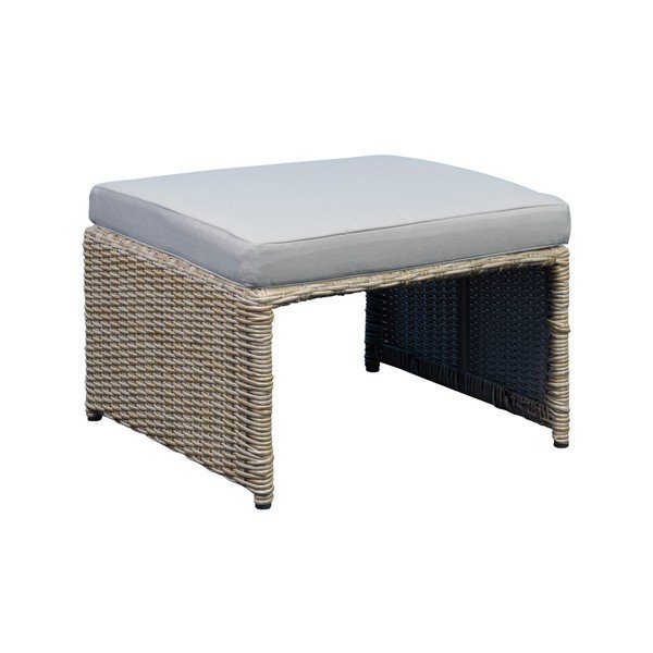Set di mobili da giardino beige/marrone chiaro in rattan artificiale per 2 persone Modular – Unique Furniture-image-3