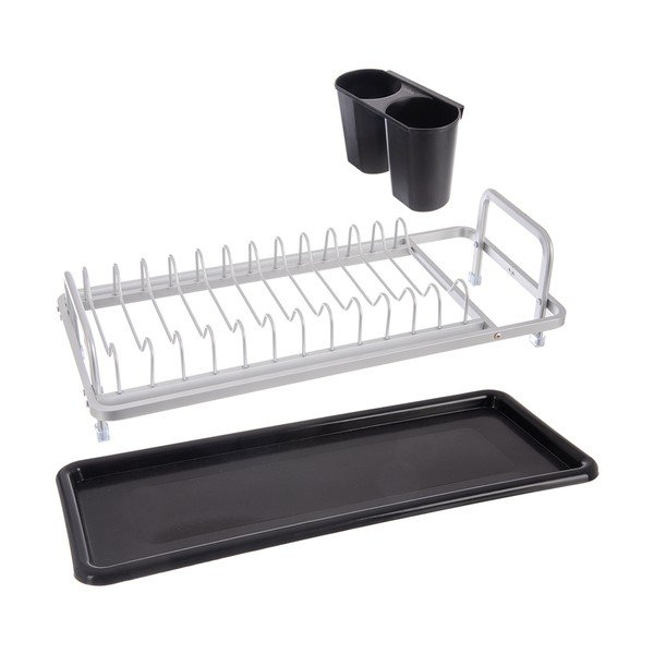 Scolapiatti bianco e nero in metallo 41,5x17 cm Deluxe – Orion-image-2