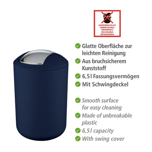 Cestino blu scuro Blu scuro L Brasil - Wenko-image-2