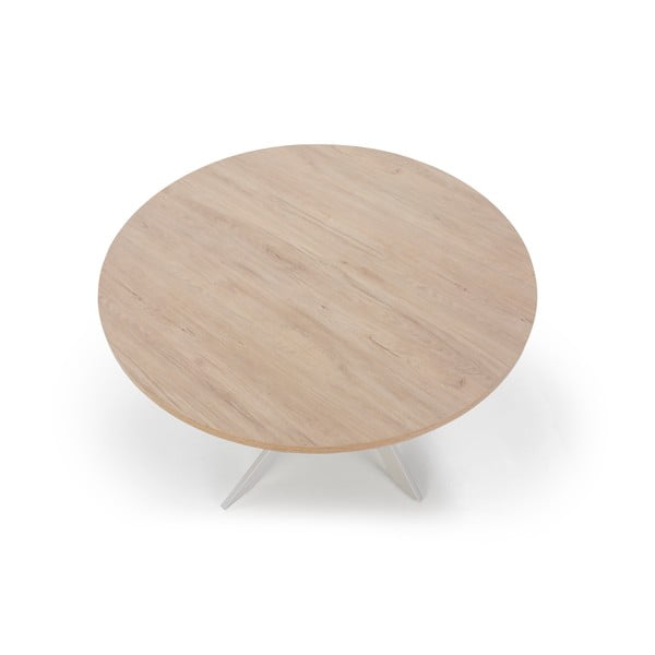 Tavolo da pranzo rotondo con piano effetto rovere ø 120 cm Ther – Marckeric-image-3