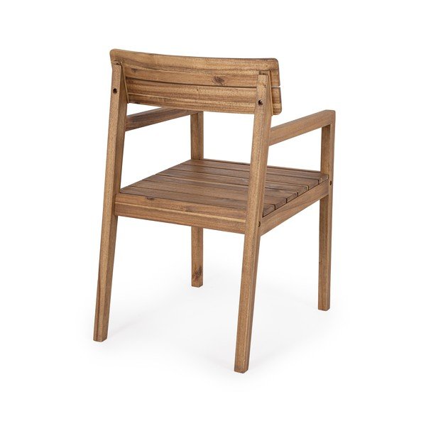 Sedia da esterno di colore naturale in legno massiccio Rodano – Bizzotto-image-4