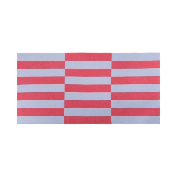 Telo mare rosso/azzurro in cotone 100x160 cm Su – noo.ma-image-4
