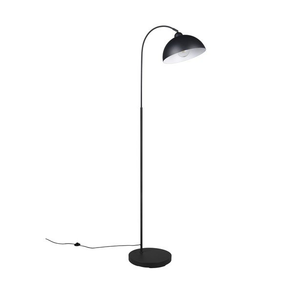 Lampada da terra nera con paralume in metallo (altezza totale 170 cm) Sierra – Reality