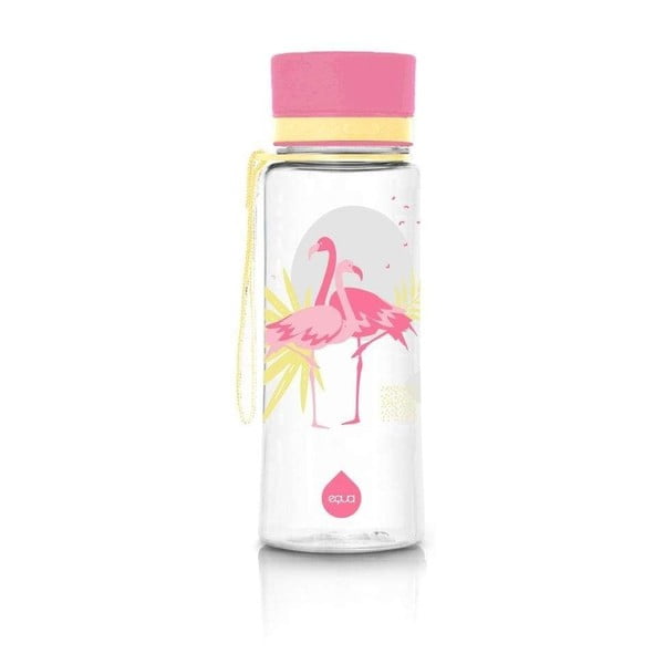 Bottiglia da viaggio rosa da 0,4 l Flamingo - Equa