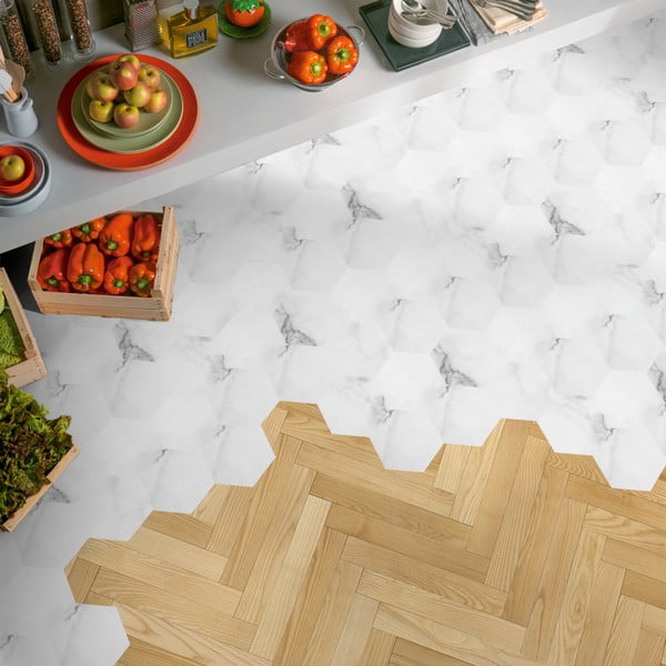 Set di 10 adesivi per pavimenti esagonali - Ambiance-image-3