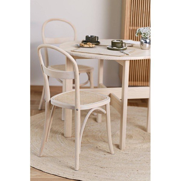 Sedie da pranzo in set di colore naturale in rattan 2 pz Rippats – Jotex-image-1