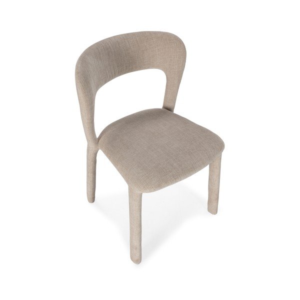 Sedia da pranzo beige imbottito Lilia – MOME-image-3