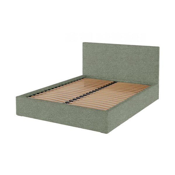 Letto matrimoniale imbottito verde con contenitore con rete inclusa 180x200 cm Bufo – MESONICA-image-3