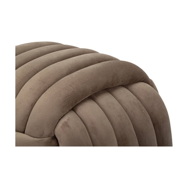 Poggiapiedi in velluto grigio-marrone Softy - Mauro Ferretti-image-4