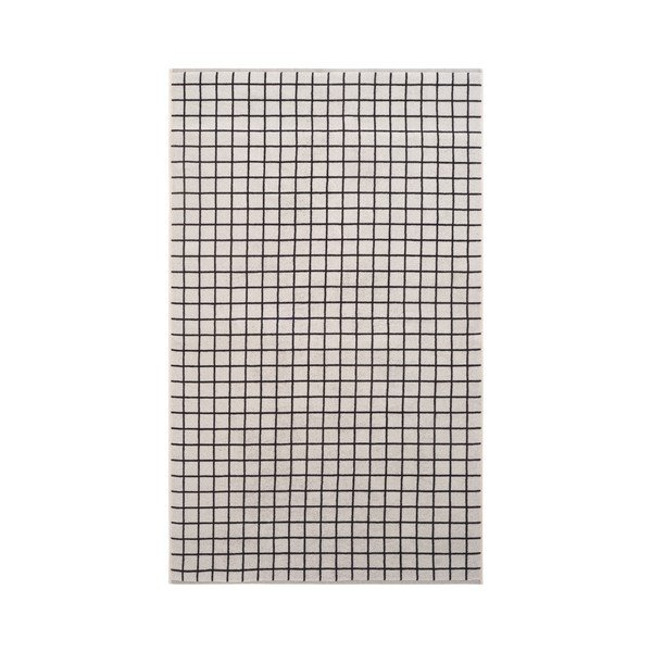 Asciugamano nero/beige in cotone 90x150 cm Grid – Jotex-image-2