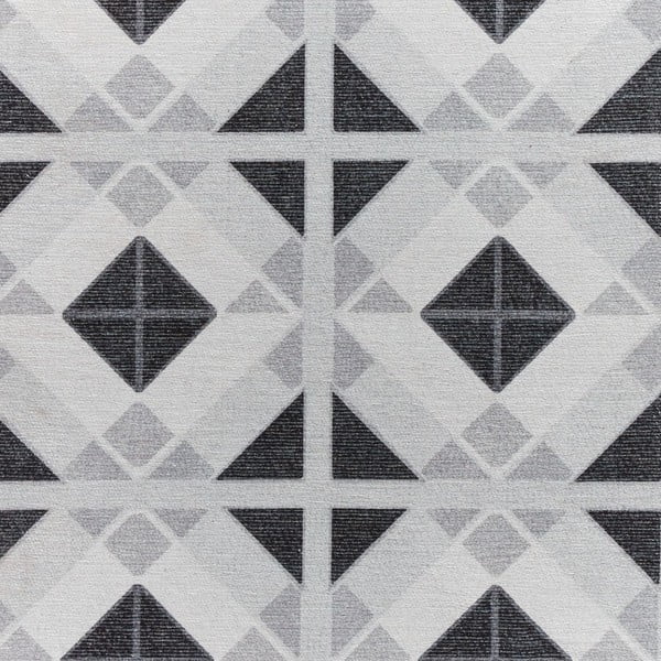 Passatoia grigio chiaro/grigio scuro lavabile 76x230 cm Victoria Light – Think Rugs-image-2