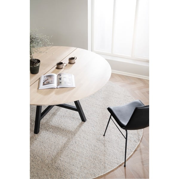 Tavolo da pranzo rotondo con piano in rovere 150x150 cm Carradale - Rowico-image-2