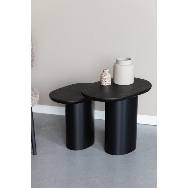 Set di tavolini con piano in legno di mango 2 pz 37x56 cm Bela – White Label-image-2