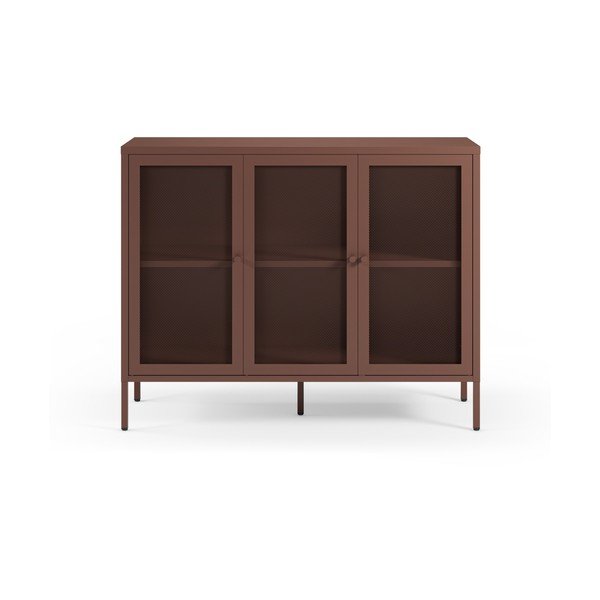 Cassettiera burgundy in metallo 121x90x40 cm Fayna – Marckeric