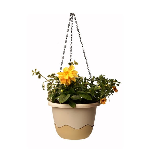 Vaso sospeso autoirrigante bianco Mareta, lunghezza 25 cm - Plastia-image-3