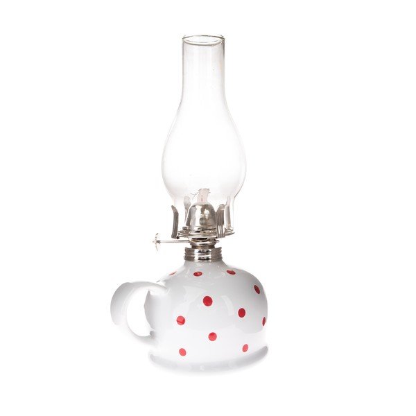 Lampada a cherosene in ceramica (altezza totale 28 cm) – Dakls