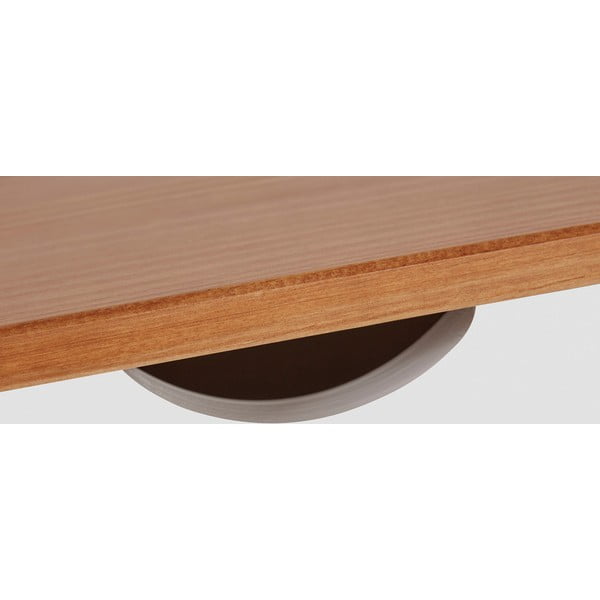 Tavolo da lavoro in pino bianco e marrone, lunghezza 100 cm Gava - Støraa-image-1