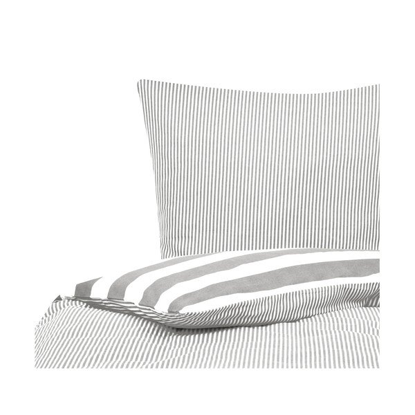 Biancheria da letto singola in flanella grigia Fovere, 135 x 200 cm - Westwing Collection-image-4