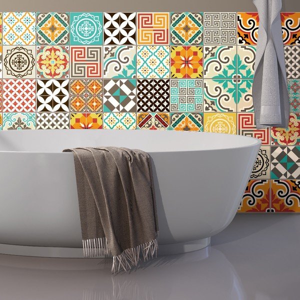 Set di 60 adesivi murali decorativi, 20 x 20 cm Batista - Ambiance