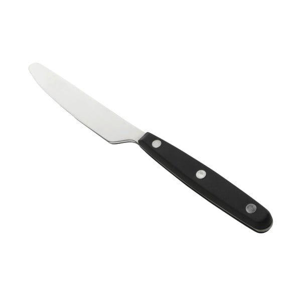 Coltello da pranzo in acciaio inox con manico nero Oslo - Nirosta