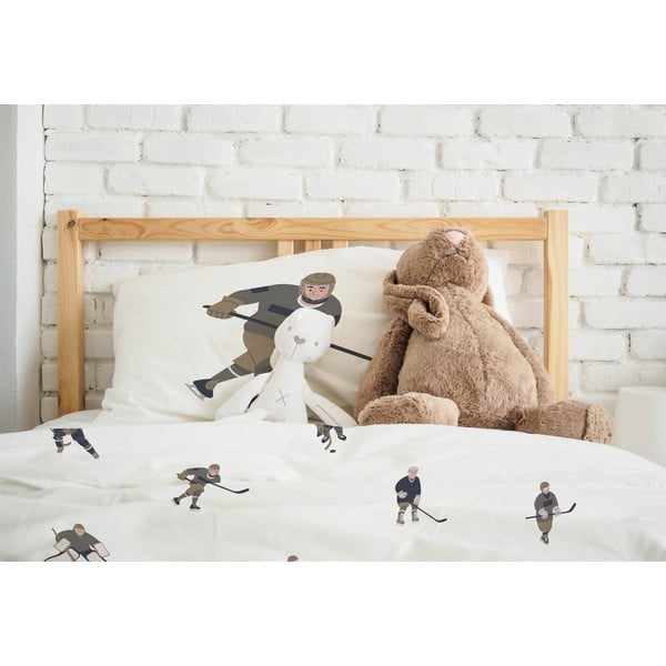 Biancheria da letto singola per bambini in cotone sateen 140x200 cm Ice Hockey - Butter Kings-image-1