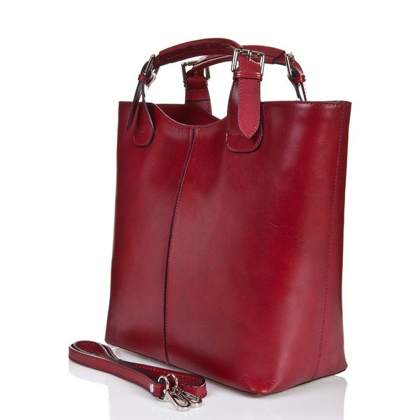 Borsa in pelle rossa Valeria - Massimo Castelli