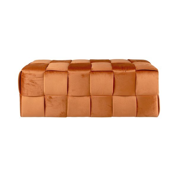 Sgabello in velluto arancione Weaved - Leitmotiv-image-2